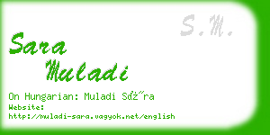 sara muladi business card